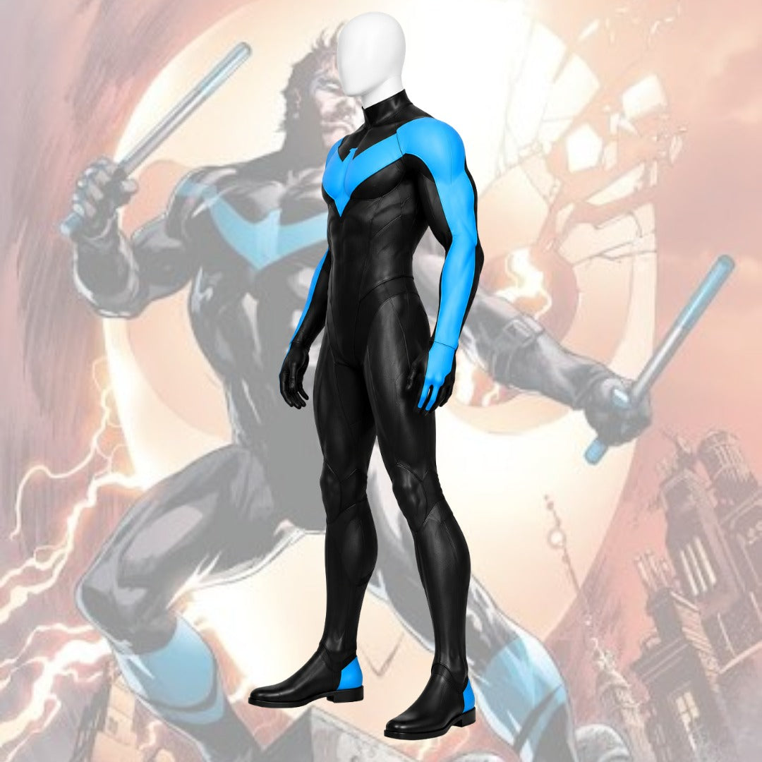 Nightwing Cosplay Costume – Blue Tactical Jacket, Superhero Outfit & Comic Convention Apparel