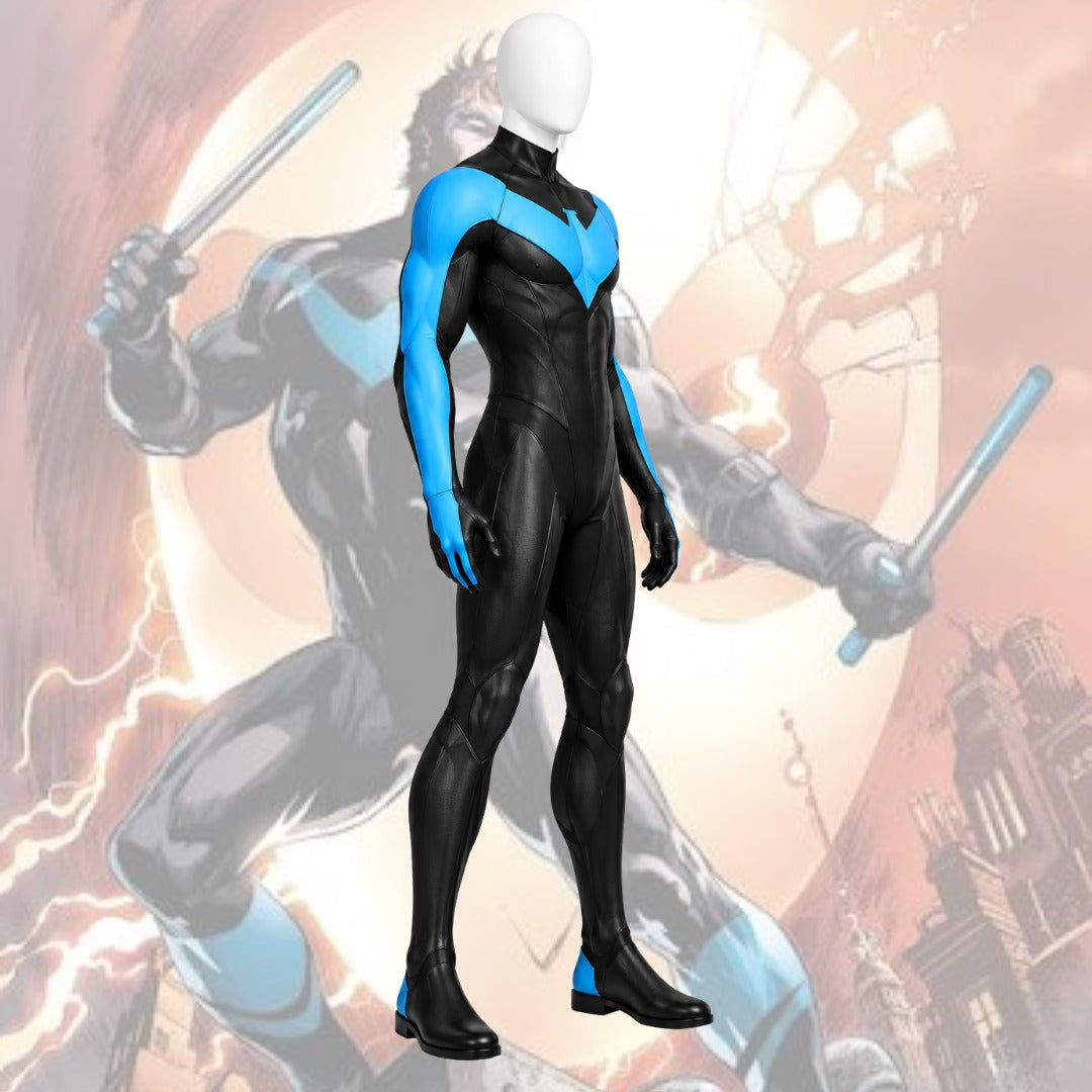 Nightwing Cosplay Costume – Blue Tactical Jacket, Superhero Outfit & Comic Convention Apparel