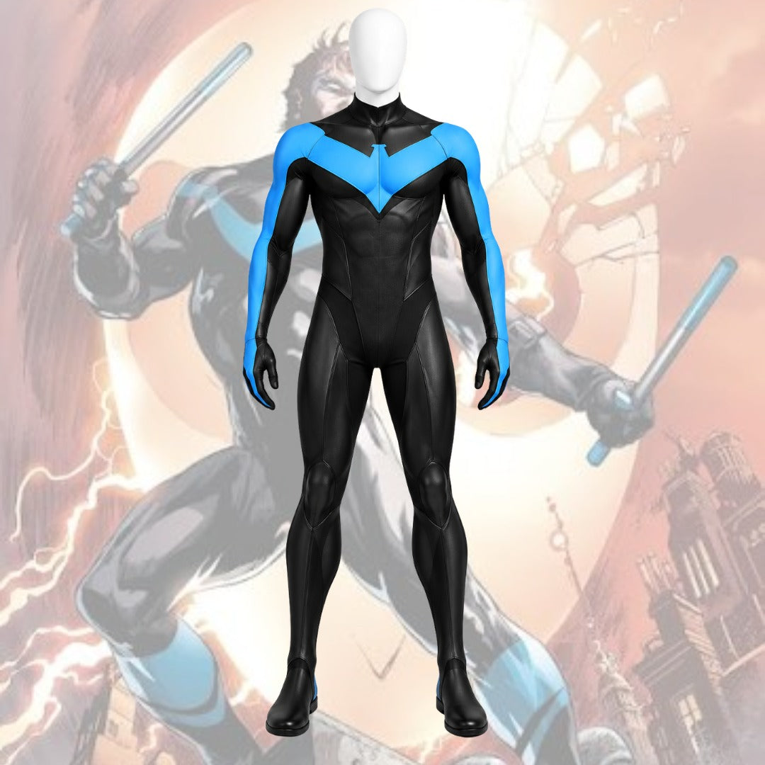 Nightwing Cosplay Costume – Blue Tactical Jacket, Superhero Outfit & Comic Convention Apparel