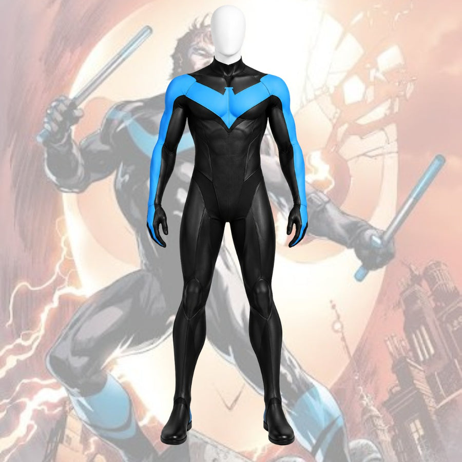 Nightwing Cosplay Costume – Blue Tactical Jacket, Superhero Outfit & Comic Convention Apparel